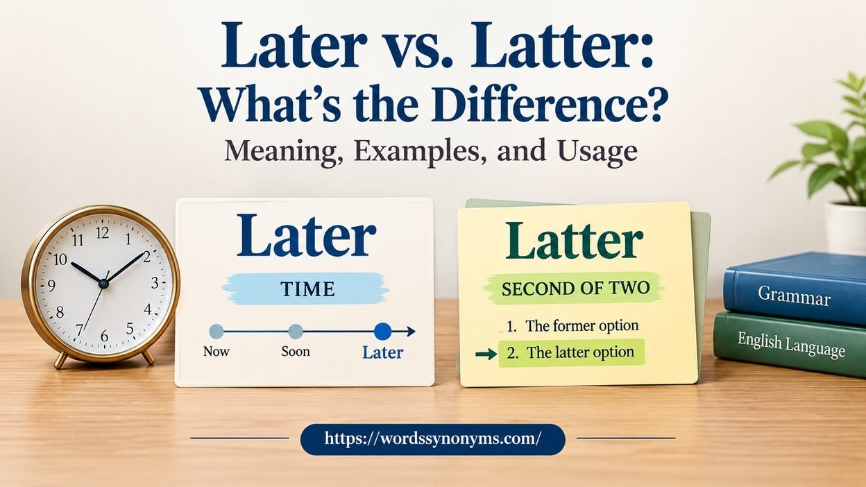 Later vs. Latter