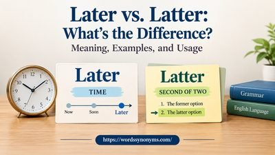 Later vs. Latter