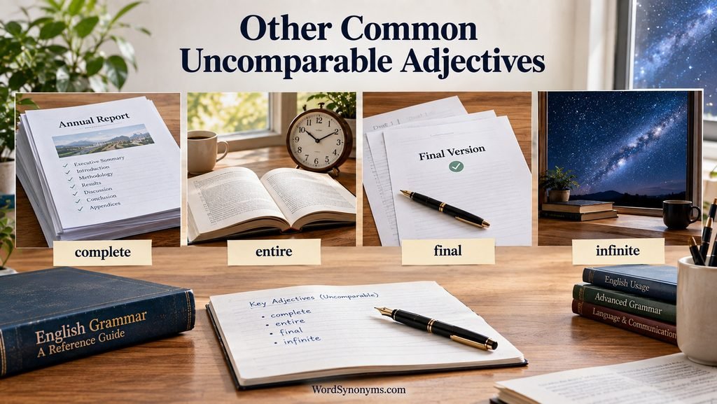 Other Common Uncomparable Adjectives