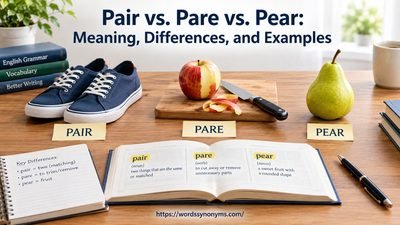 Pair vs. Pare vs. Pear