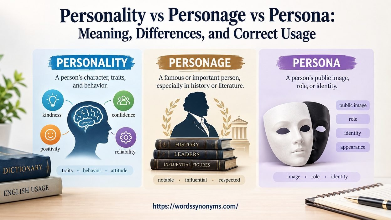 Personality vs Personage vs Persona