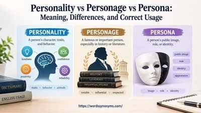 Personality vs Personage vs Persona