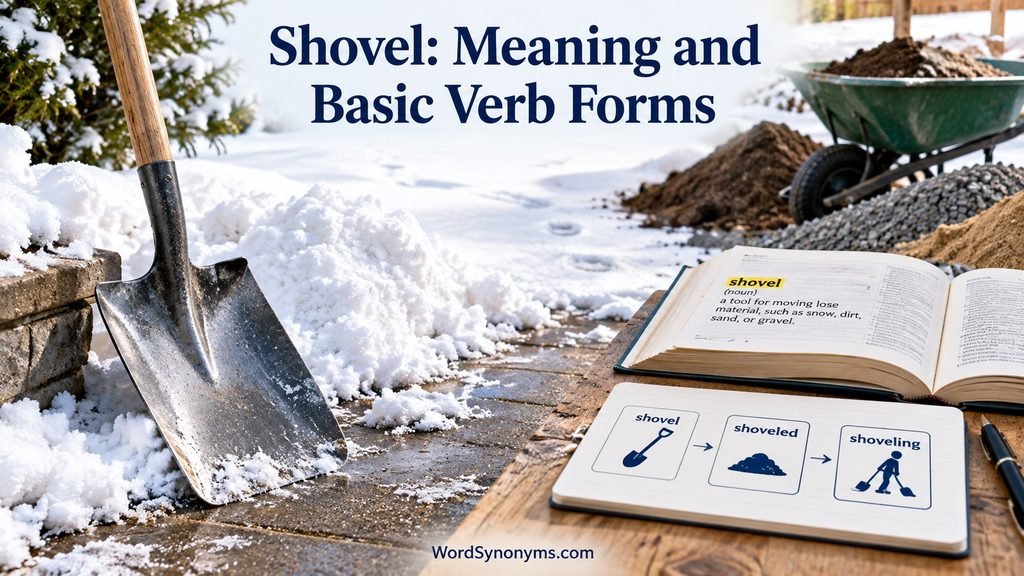 Shovel: Meaning and Basic Verb Forms