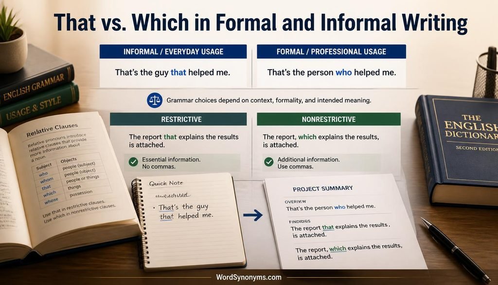 That vs. Which in Formal and Informal Writing