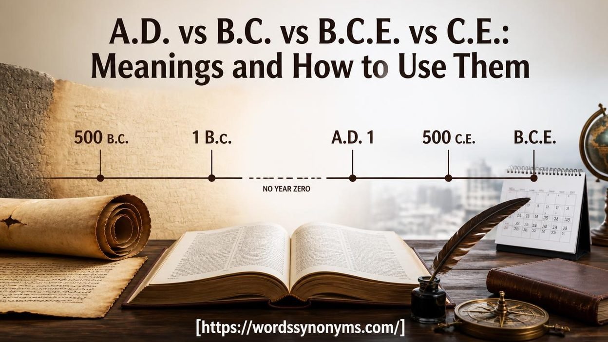 A.D. vs B.C. vs B.C.E. vs C.E.: