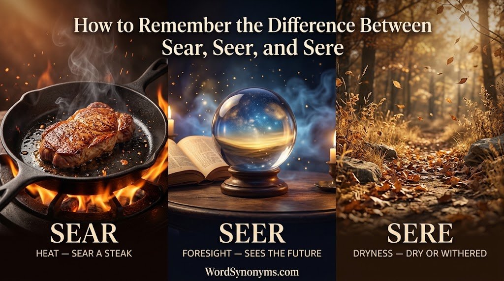 How to Remember the Difference Between Sear, Seer, and Sere