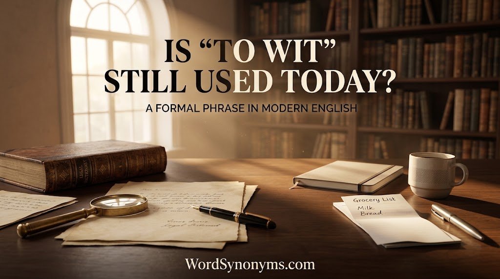 Is “To Wit” Still Used Today?