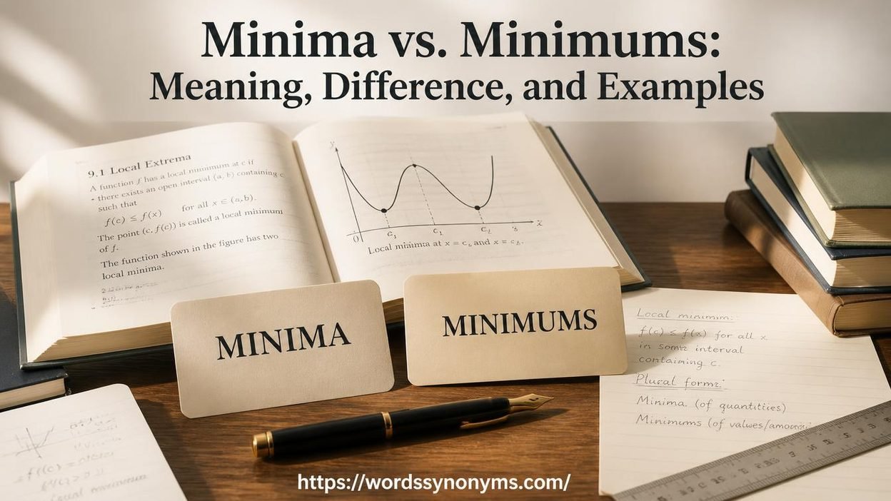 Minima vs. Minimums