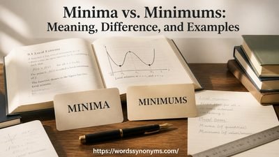 Minima vs. Minimums