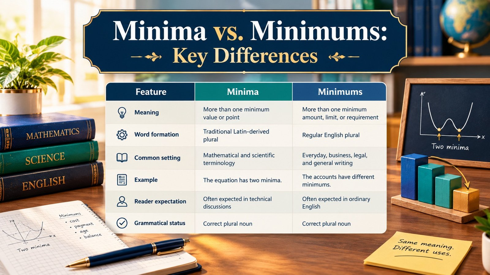 Minima vs. Minimums: Key Differences