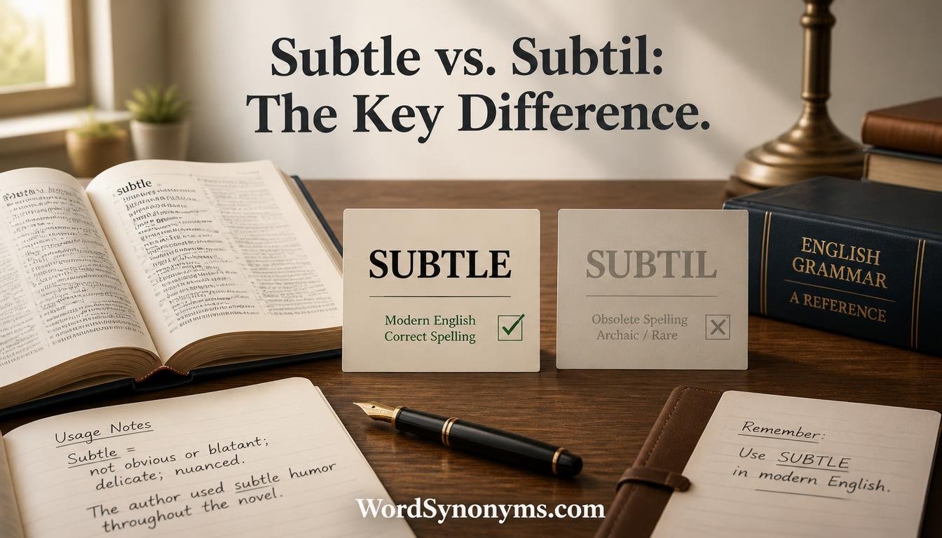 Subtle vs. Subtil: The Key Difference