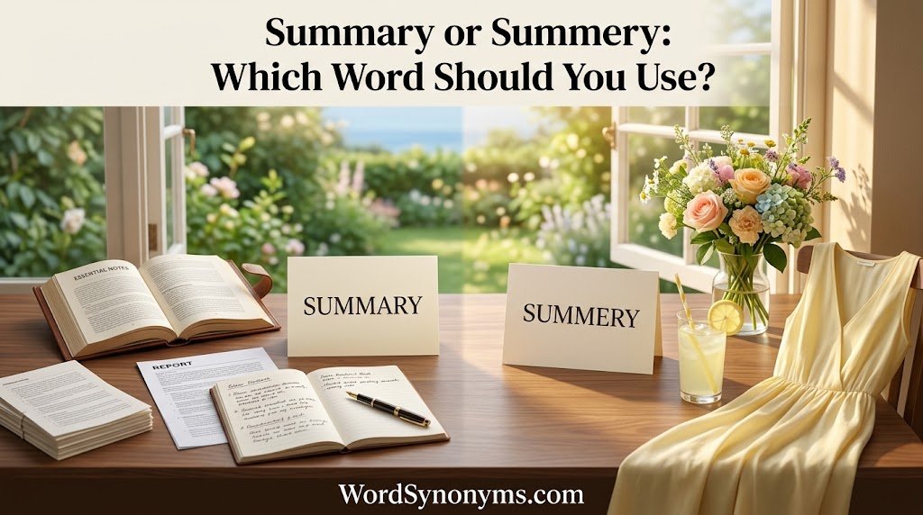 Summary or Summery: Which Word Should You Use?