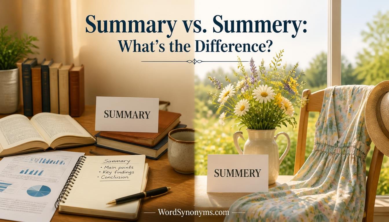 Summary vs. Summery: What's the Difference?