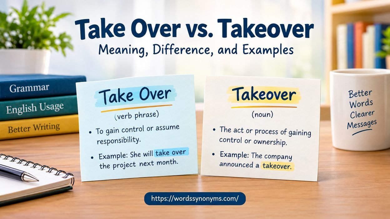 Take Over vs. Takeover