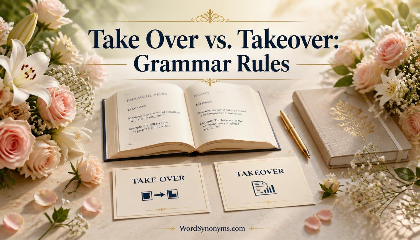 Take Over vs. Takeover: Grammar Rules