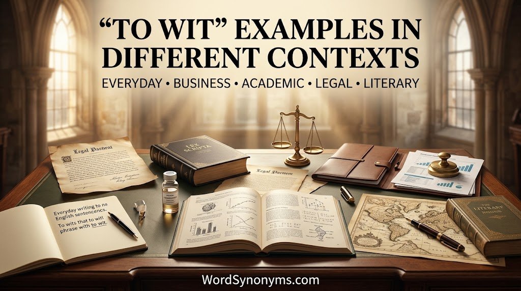 “To Wit” Examples in Different Contexts