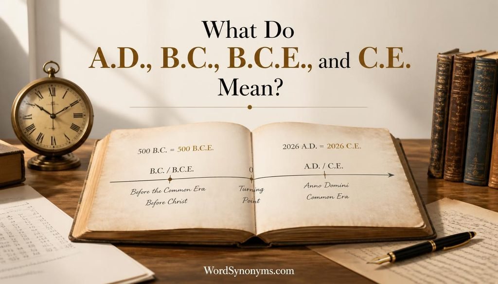 What Do A.D., B.C., B.C.E., and C.E. Mean?
