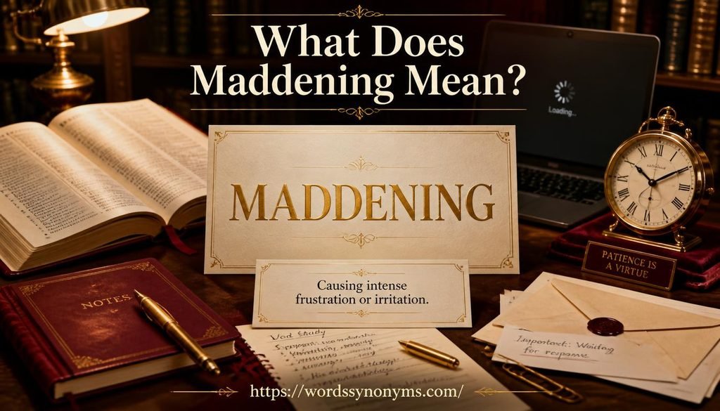What Does Maddening Mean?