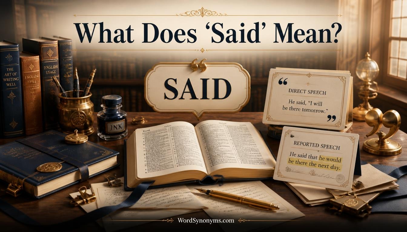 What Does “Said” Mean?