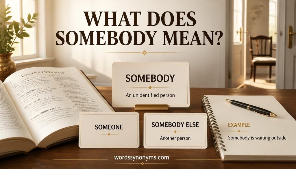What Does Somebody Mean?