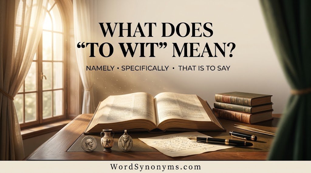 What Does “To Wit” Mean?