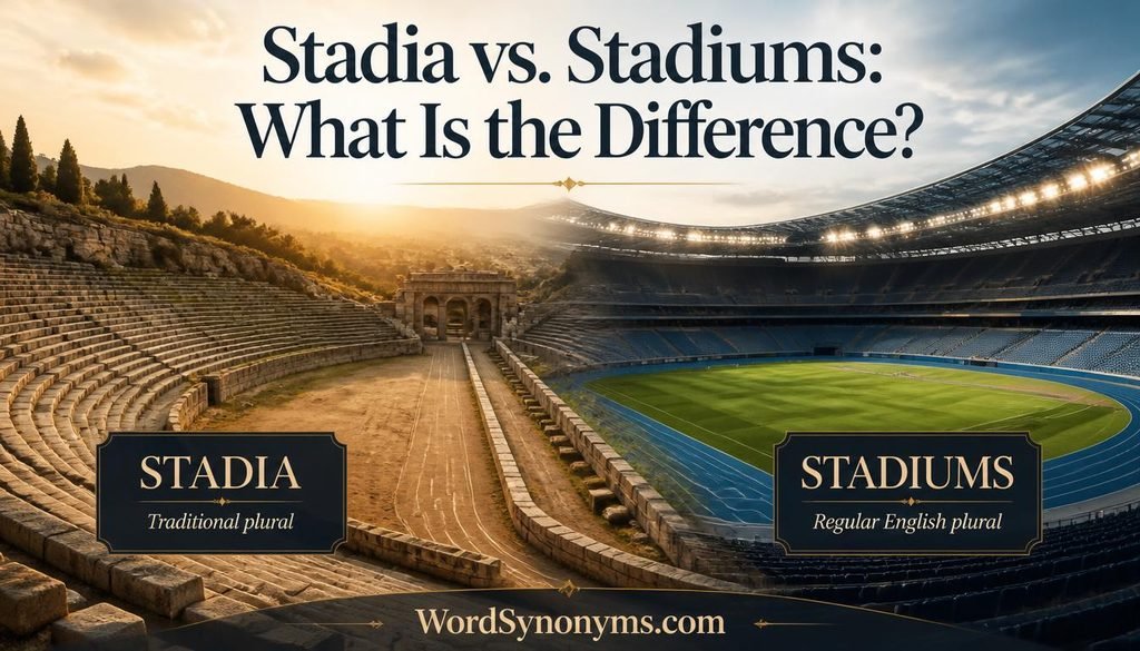 What Is the Difference Between Stadia and Stadiums?